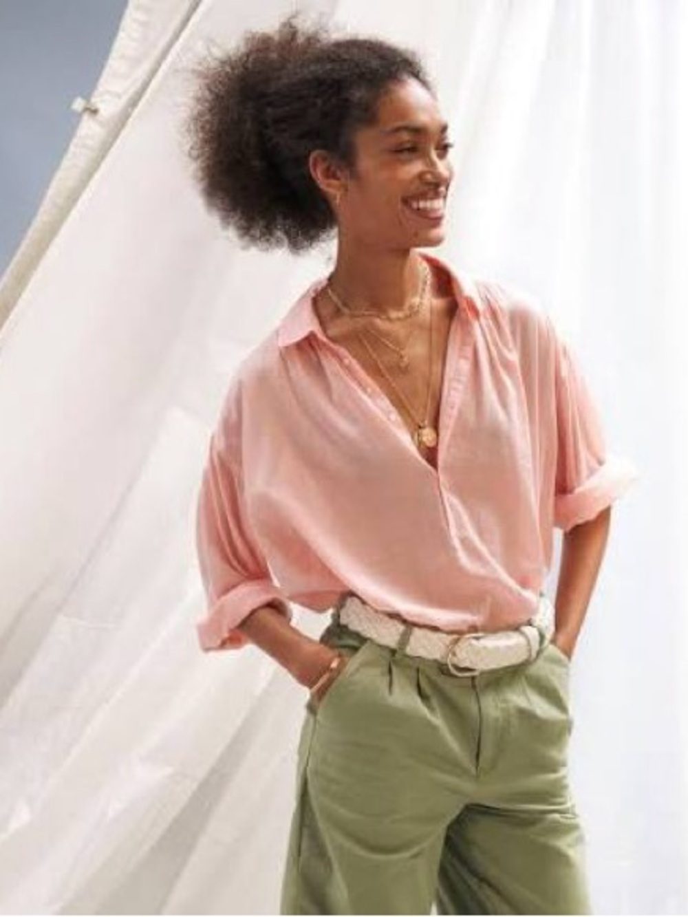 NWT Vineyard Vines Flowy Oversized Cotton Button Down Shirt